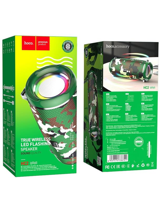 Głośnik bluetooth LED 2 x 5W 6h Hoco HC2 moro