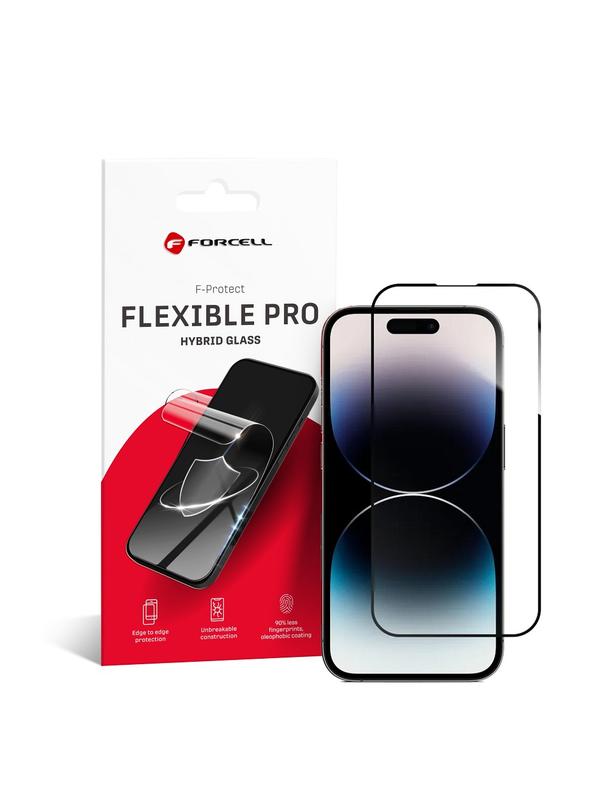 Szkło hybrydowe do iPhone 14 PRO Forcell Flexible 5D czarne