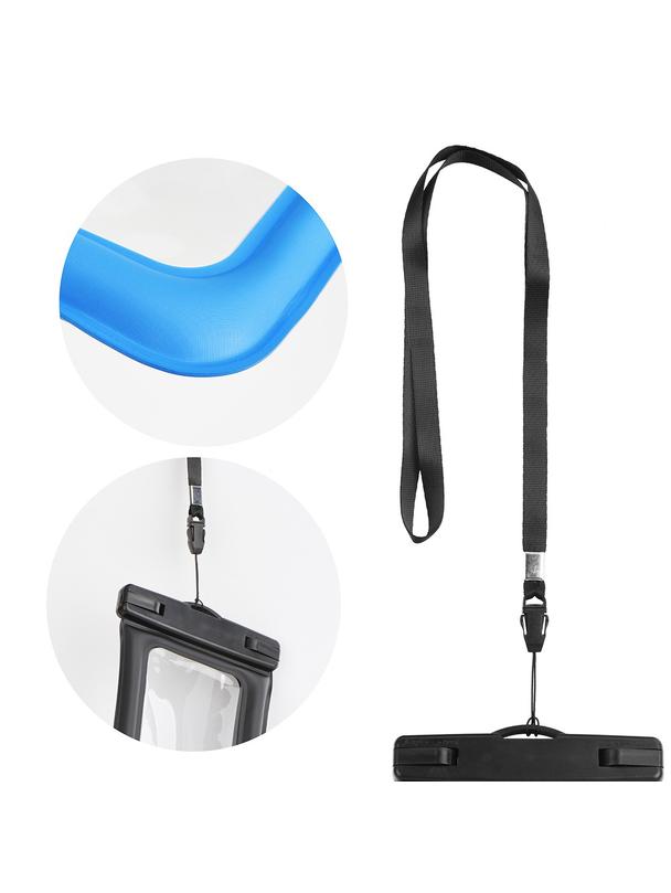 Etui na telefon uniwersalne wodoodporne z plastikowym zamknięciem AIRBAG niebieskie