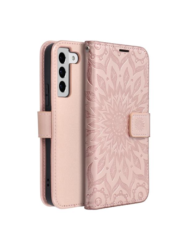 Kabura MEZZO Book do SAMSUNG S22 mandala złoty róż