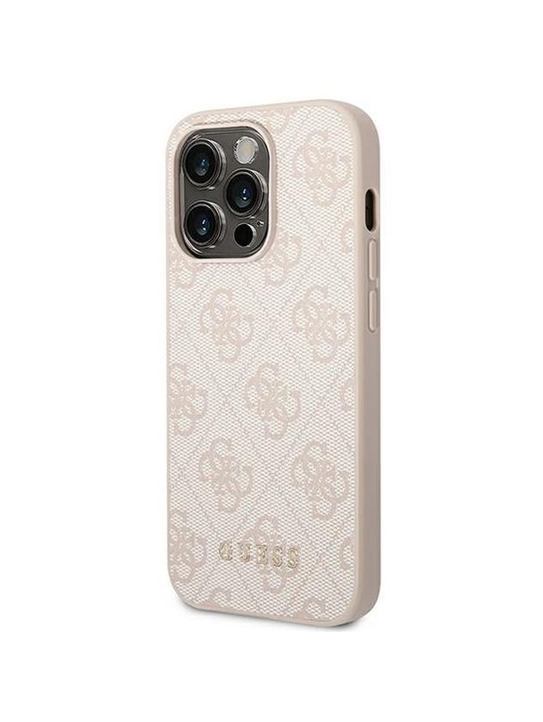 GUESS futerał do IPHONE 14 Pro Max GUHCP14XG4GFPI (4G Gold Logo) różowy
