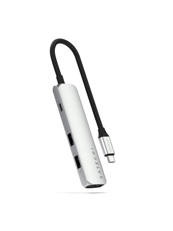 SATECHI adapter HUB 4w1 Typ C ST-P4SS srebrny