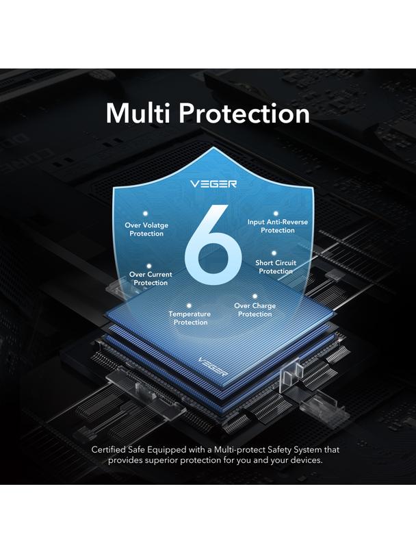 Powerbank Veger L10S (W1105PD) PD QC3.0 2A 20W 10000 mAh czarny