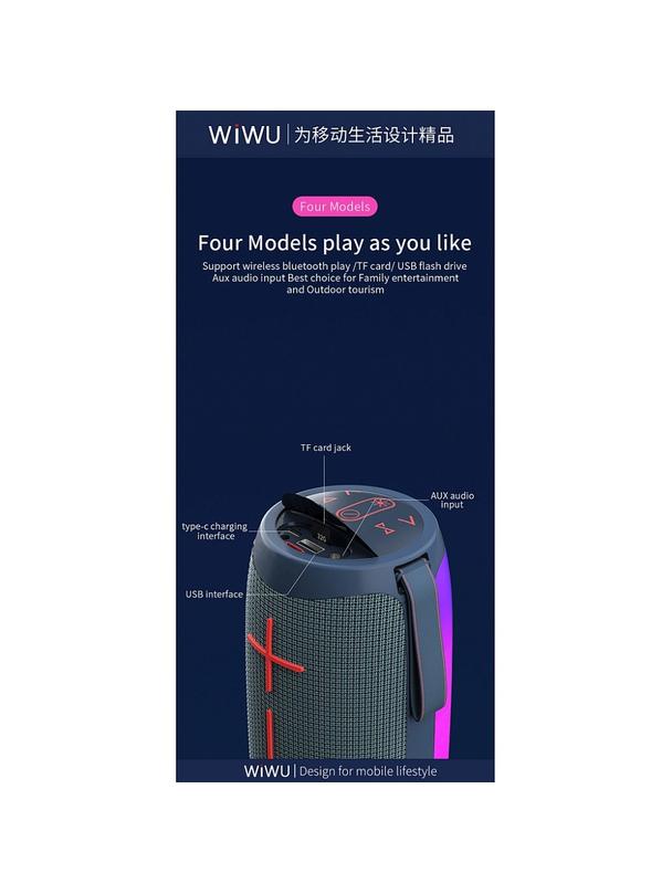 WiWU - Głośnik bezprzewodowy Thunder P40 LED 10W Light