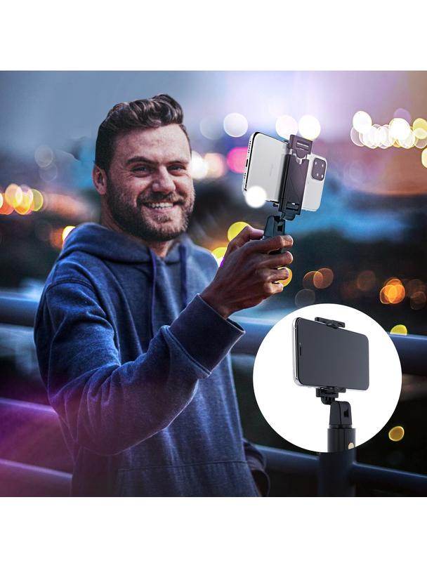 Uchwyt selfie z pilotem bezprzewodowym tripod K07 czarny