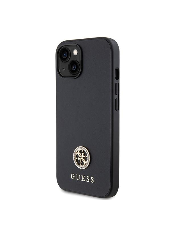 GUESS futerał do IPHONE 13 / 14 / 15 GUHCP15SPS4DGPK (Strass Metal Logo) czarny
