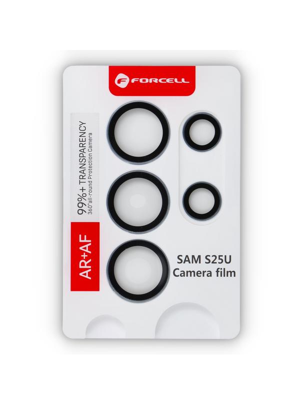 Szkło hartowane na aparat do Samsung S25 Ultra Forcell Premium tytanowy srebrno-niebieskie