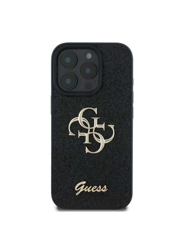 GUESS futerał do IPHONE 16 Pro GUHCP16LHG4SGK (Fixed Glitter Big 4G) czarny
