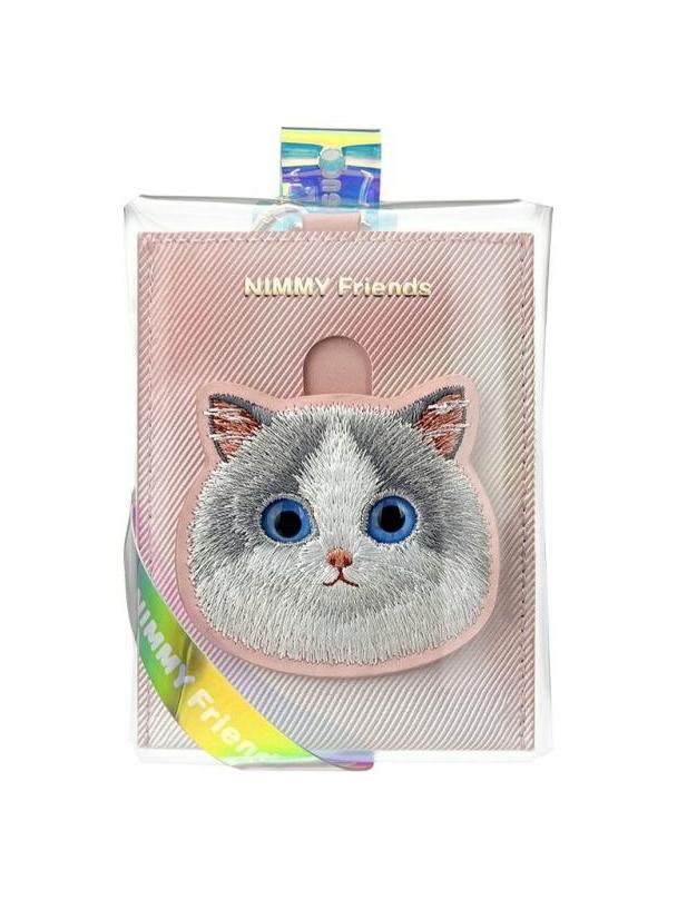 NIMMY portfel na karty BIG EYED PET 2.0 Cat różowy