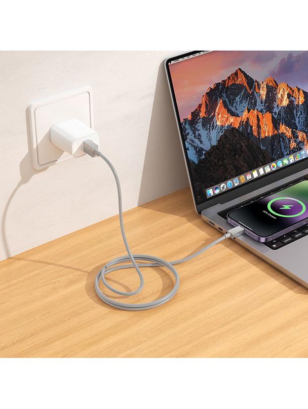 Kabel USB A do Lightning Hoco 2,4A 1 m X107 szary