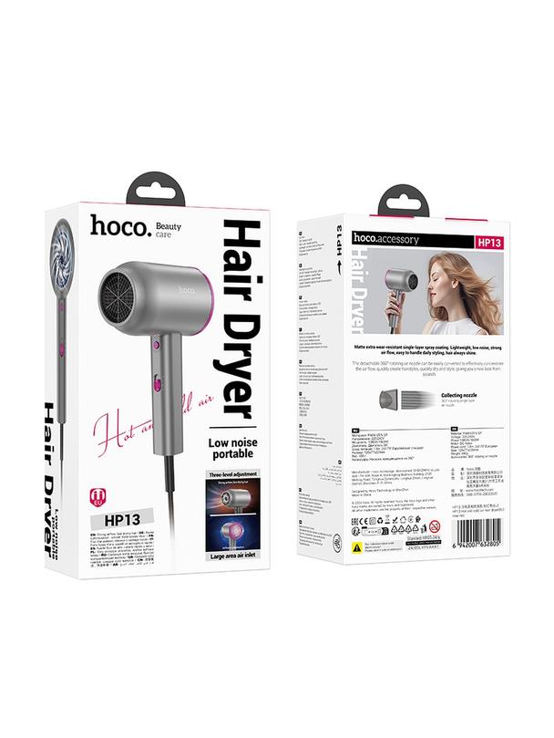 Suszarka do włosów Hoco HP13 czerwony róż