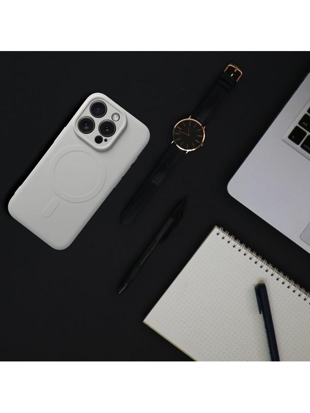 Futerał SILICONE MAG COVER kompatybilny z MagSafe do SAMSUNG S26 tytanowy szary