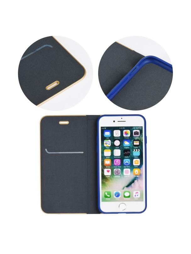 Kabura LUNA Book Gold do IPHONE 7 / 8 / SE 2020 / SE 2022 granatowy