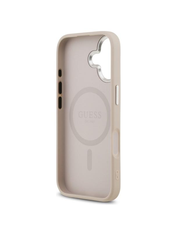 GUESS futerał do IPHONE 17 kompatybilny z MagSafe GUHMP17SPSDTSCMP (PU W/ Triangle Logo) różowy