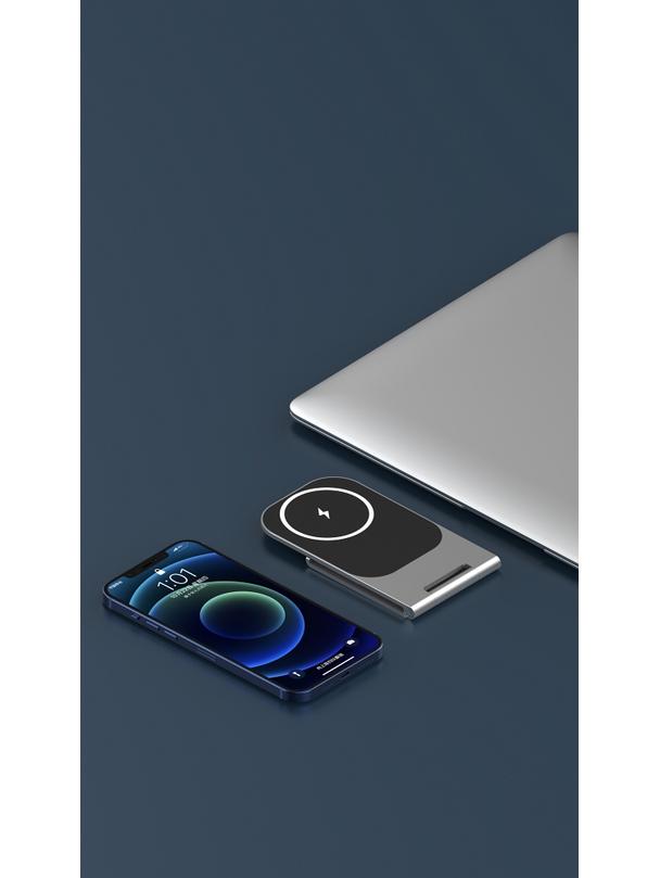 Ładowarka indukcyjna Veger kompatybilna z MagSafe 2A 15W Y56 czarna