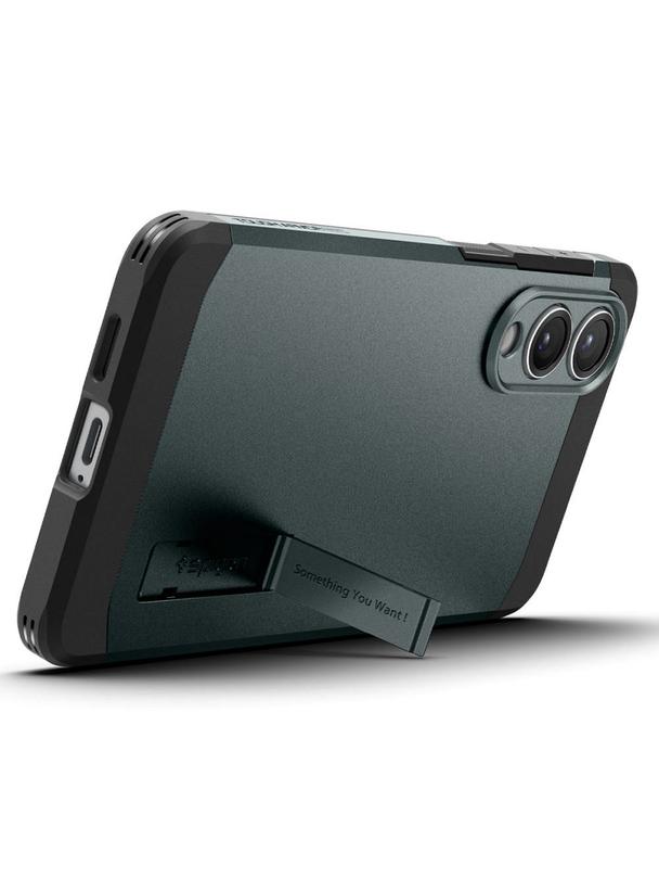SPIGEN futerał TOUGH ARMOR kompatybilny z MagSafe do SAMSUNG S25 Edge abyss green
