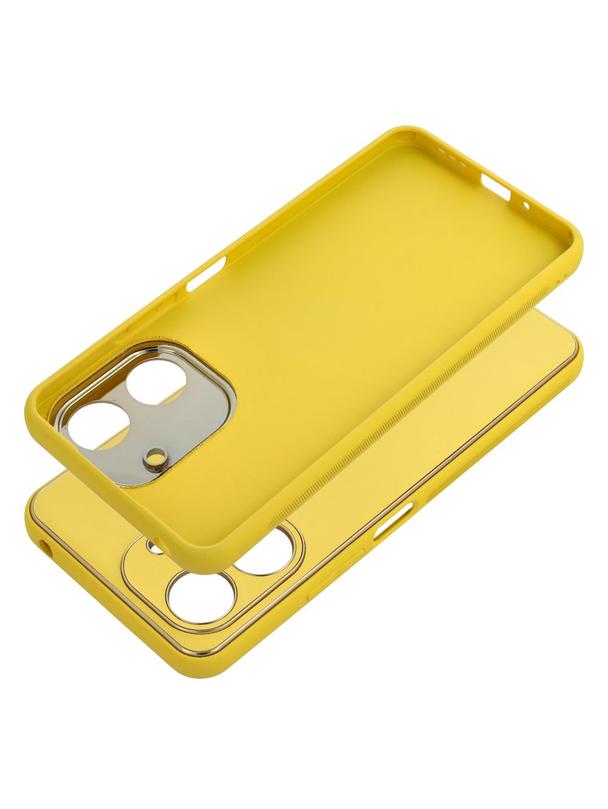 Futerał LEATHER CASE skórzany do XIAOMI Redmi 13C / POCO C65 żółty