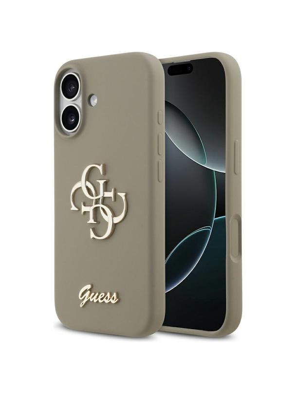 GUESS futerał do IPHONE 17 GUHCP17SSC4GSMW (Silicone W/ Big 4G Script) brązowy