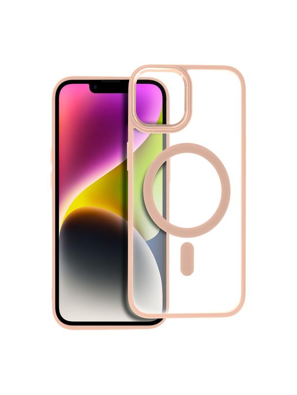 Futerał MATTE MAG COVER kompatybilny z MagSafe do IPHONE 14 różowy