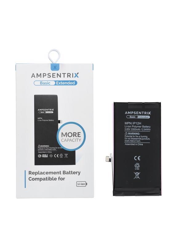 AmpSentrix Basic bateria do iPhone 12 / 12 Pro (zwiększona pojemność 3300 mAh)