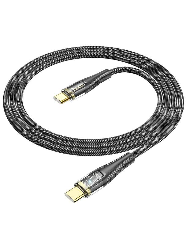 Kabel USB C do USB C Hoco 3A 60W 1,2 m U121 czarny