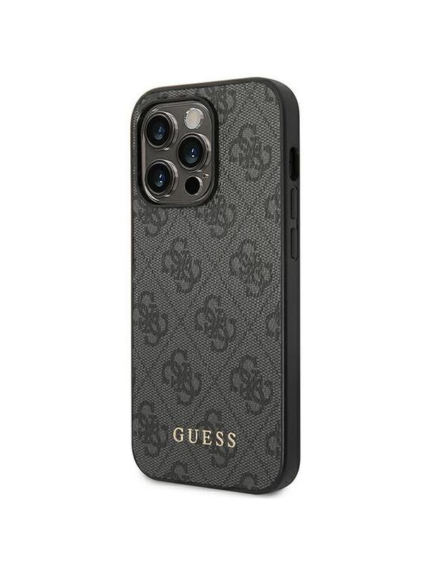 GUESS futerał do IPHONE 14 Pro GUHCP14LG4GFGR (4G Gold Logo) szary