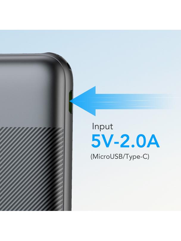 Powerbank Veger L10S (W1105PD) PD QC3.0 2A 20W 10000 mAh czarny