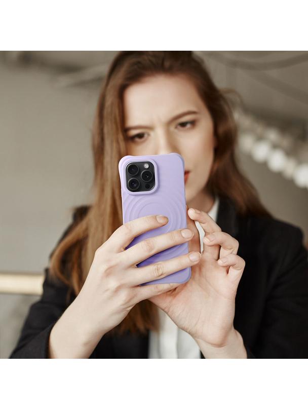 Silicone Zephyr Mag Cover kompatybilny z MagSafe do IPHONE 14 PRO liliowy