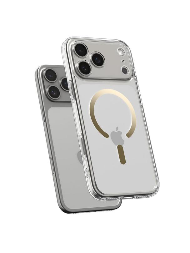 SPIGEN futerał ULTRA HYBRID MAG kompatybilny z MagSafe do IPHONE 17 Pro clear gold