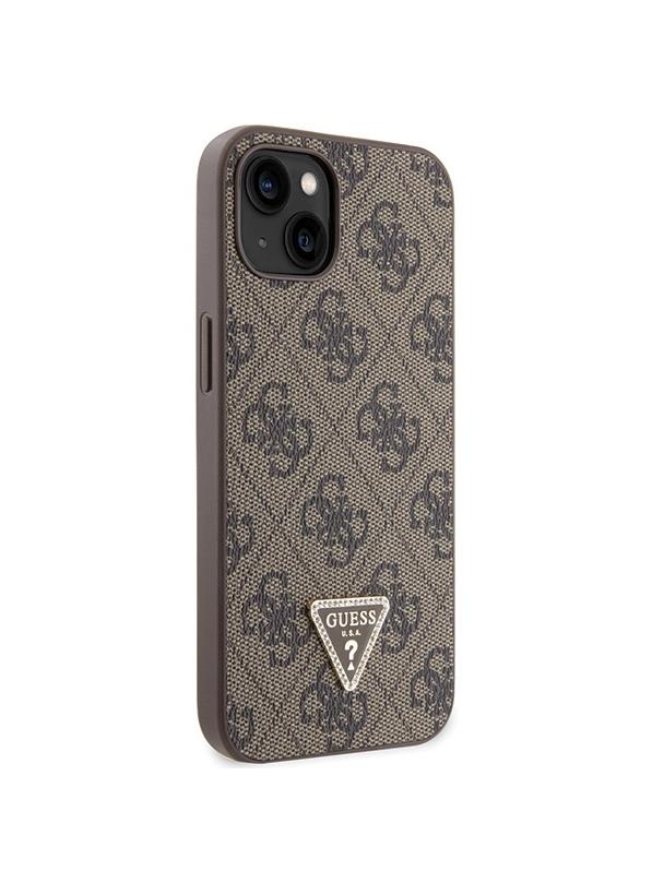 GUESS futerał do IPHONE 13 / 14 / 15 GUHCP14SP4TDSCPW (Crossbody 4G Metal Logo) brązowy