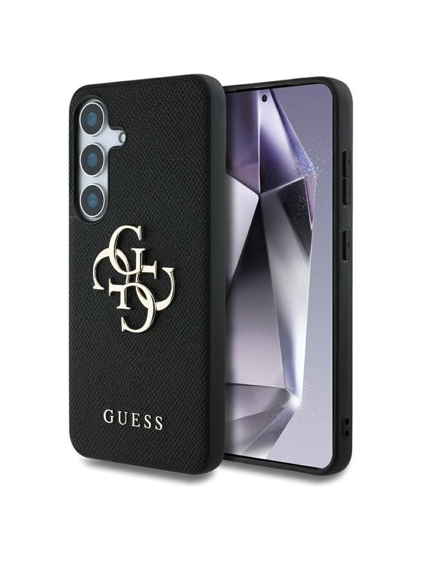 GUESS futerał do SAMSUNG S25 GUHCS25SPGT4MBK (PU Grained Big 4G and Classic Logo) czarny