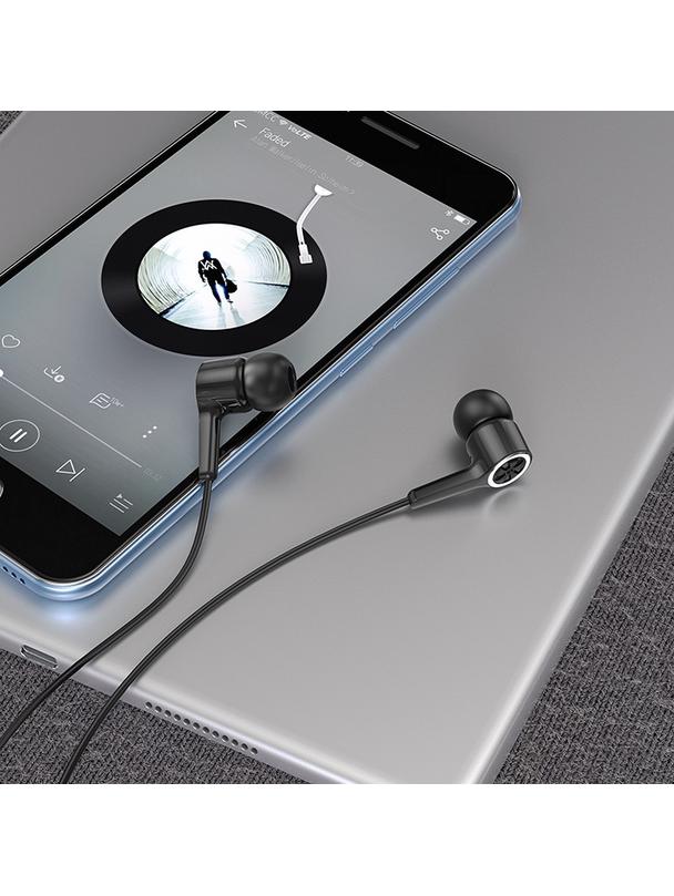 Słuchawki przewodowe douszne Jack 3,5 mm Hoco M104 czarne