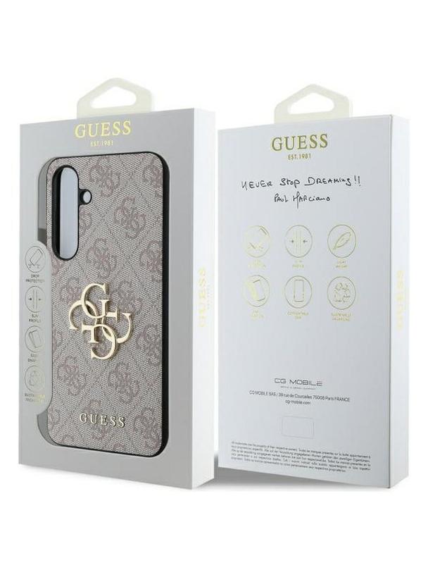 GUESS futerał do SAMSUNG S24 FE GUHCS24FE4GMGPI (HC PU 4G Big Metal Logo) różowy