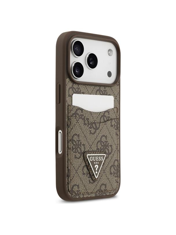 GUESS futerał do IPHONE 17 Pro GUHCP17LP4TPW (4G Double Card Triangle) złoty