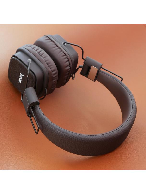 Słuchawki bezprzewodowe nauszne Hoco W56 brązowe