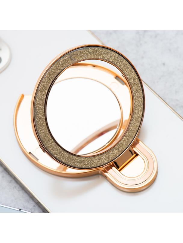 Stojak na telefon CIRCLE MIRROR - naklejany - złoty