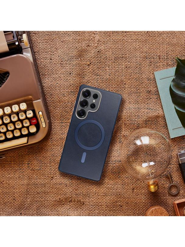 Futerał GENTLEMAN MAG COVER kompatybilny z MagSafe do SAMSUNG S26 Ultra granatowy