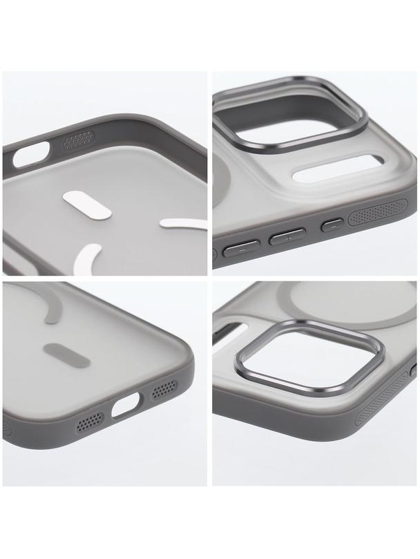 Futerał do iPhone 16 Flexline Mag Cover zgodny z MagSafe szary