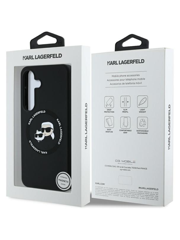 KARL LAGERFELD futerał do SAMSUNG S25 Plus KLHMS25MSKCHTCK (Magnetic Silicone Double Heads) czarny