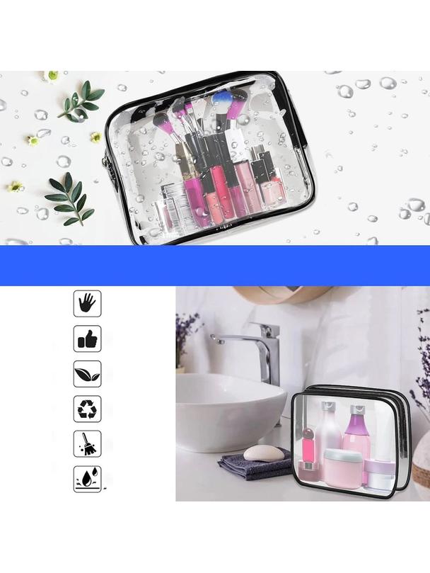 Zestaw kosmetyczek podróżnych 3 sztuki RC-K-1083 przezroczysty