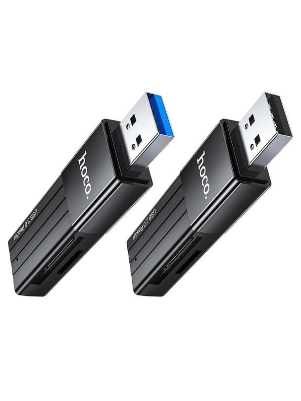 Czytnik kart SD / TF Hoco USB A 3.0 HB20 czarny