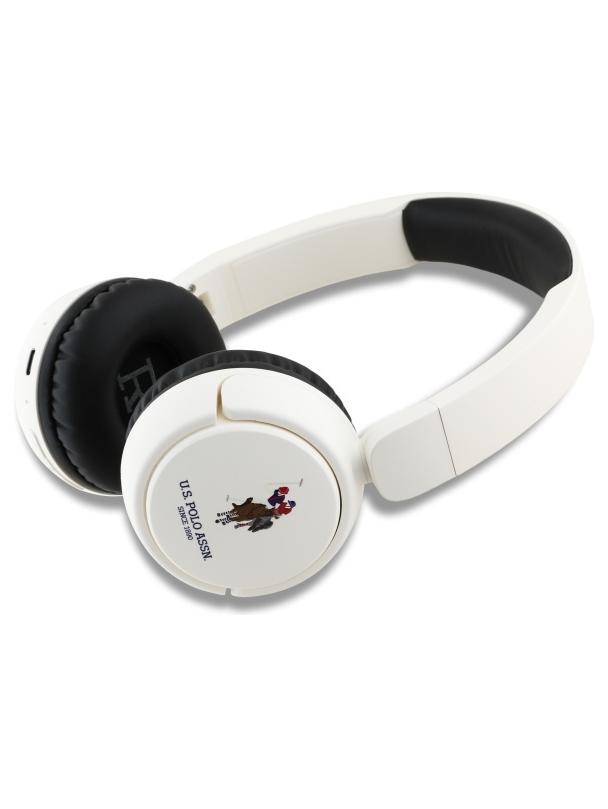 Słuchawki bezprzewodowe nauszne US Polo DH Color Logo białe