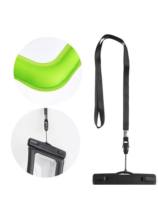 Etui na telefon uniwersalne wodoodporne z plastikowym zamknięciem AIRBAG zielone