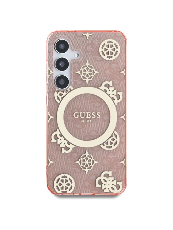 GUESS futerał do SAMSUNG S25 GUHMS25SH4PYEEP (Magnetic IML Peony on 4G Background) różowy