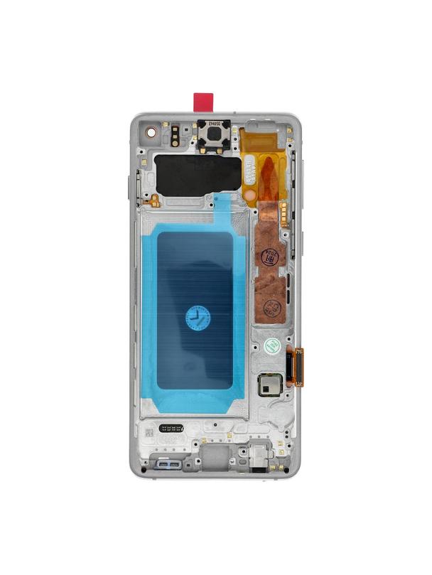 FixCell wyświetlacz LCD do SAMSUNG S10 G973 z ramką biały (odnowiony)
