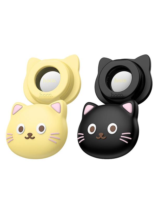 Lokalizator zgodny z Apple Find My Hoco w kształcie kota E91D beżowy