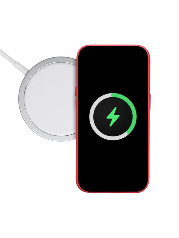 Futerał LEATHER MAG COVER kompatybilny z MagSafe do IPHONE 16 czerwony