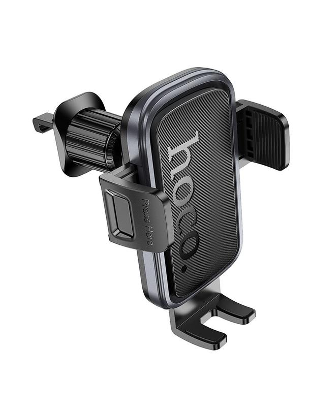 Uchwyt na telefon do samochodu uniwersalny Hoco do kratki H78 czarno szary