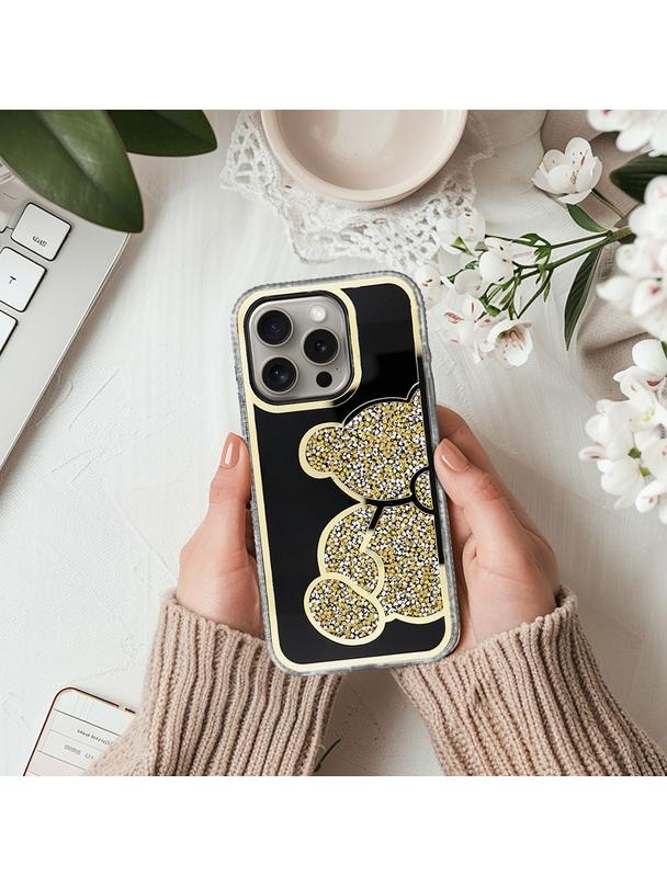 Futerał TEDDY BEAR do IPHONE 13 PRO złoty