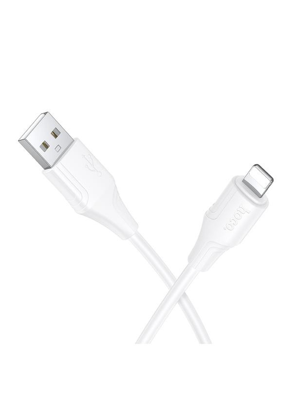 Kabel USB A do Lightning Hoco 2,4A silikonowy 1 m X124 biały